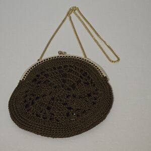 Joseph Magnin Small Woven Crochet Purse Bag Made In Italy Hippie Boho Vnt‎ 70's